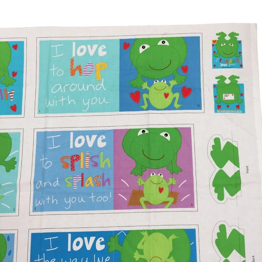 Studio E Huggable & Loveable I Toadally‎ Love You Soft Book Fabric Panel 44x35